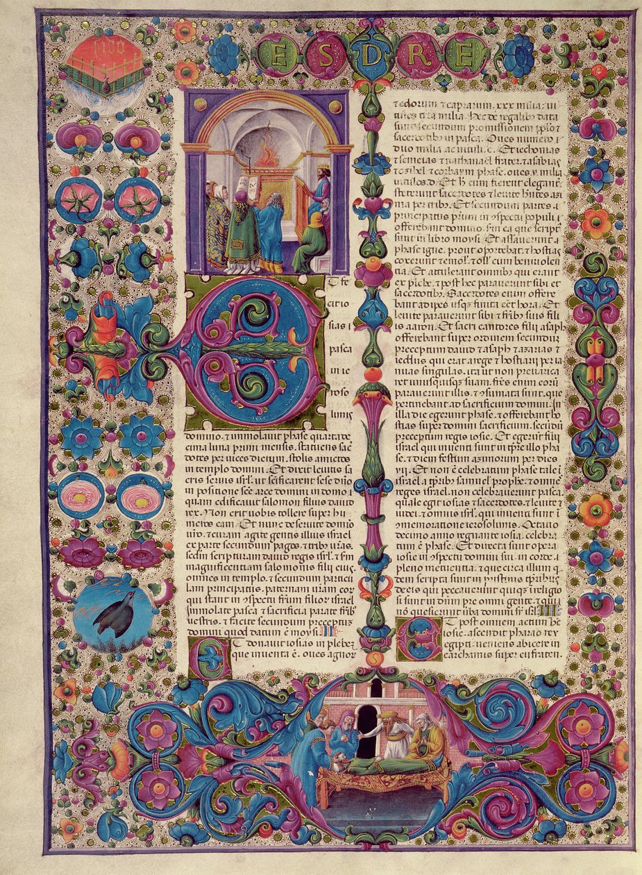 Fol.205v O Livro do Êxodo, da Bíblia Borso d