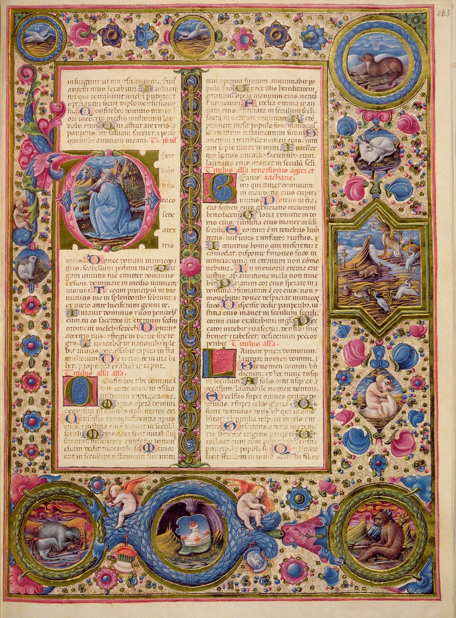 Fol.263r Livro de Zaccharia, da Bíblia de Borso d