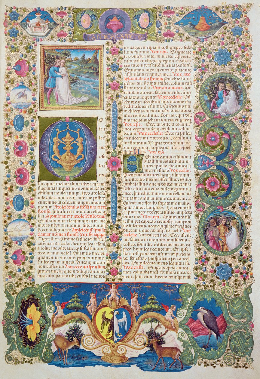 Fol.284r O Cântico dos Cânticos, da Bíblia Borso d