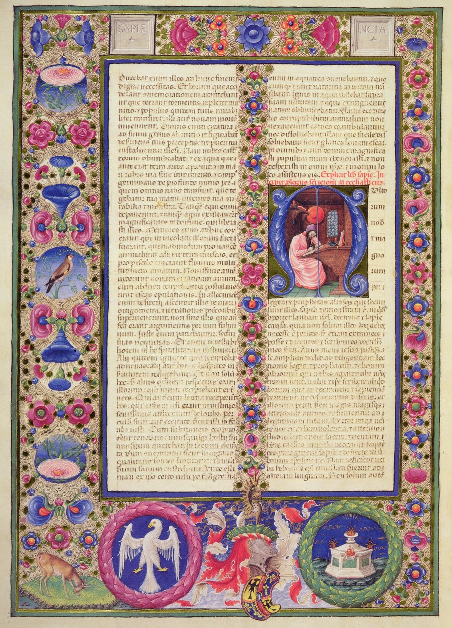Fol.292v Abertura do Prólogo do Eclesiástico, da Bíblia Borso d