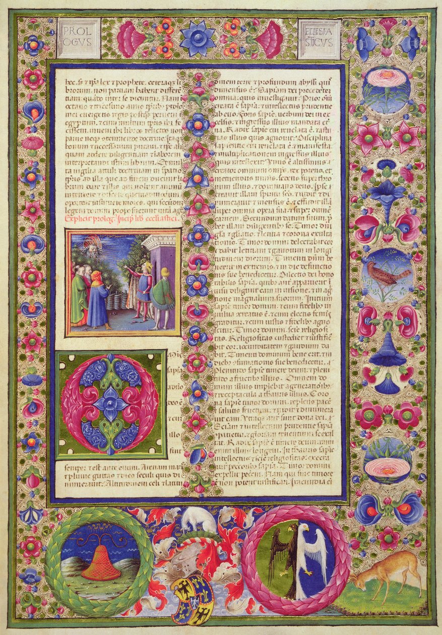 Fol.293r Abertura do Livro do Eclesiástico, da Bíblia Borso d
