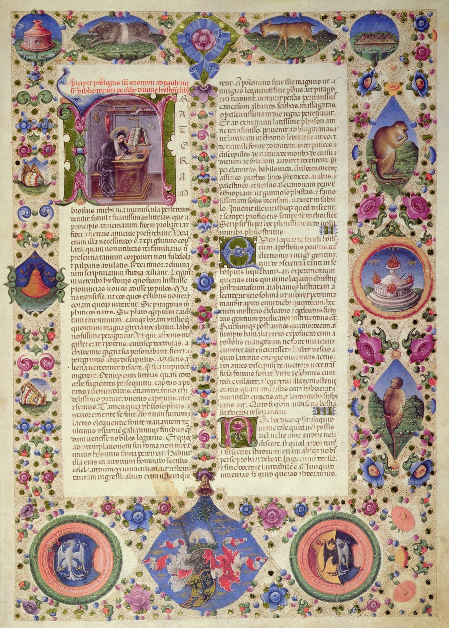 Fol.2R Incipit do Prólogo, da Bíblia Borso d
