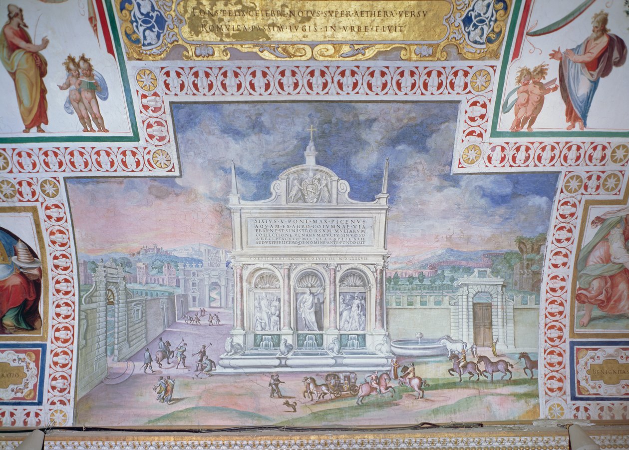 Fonte de Moisés, Piazza San Bernardo, Roma de Italian School