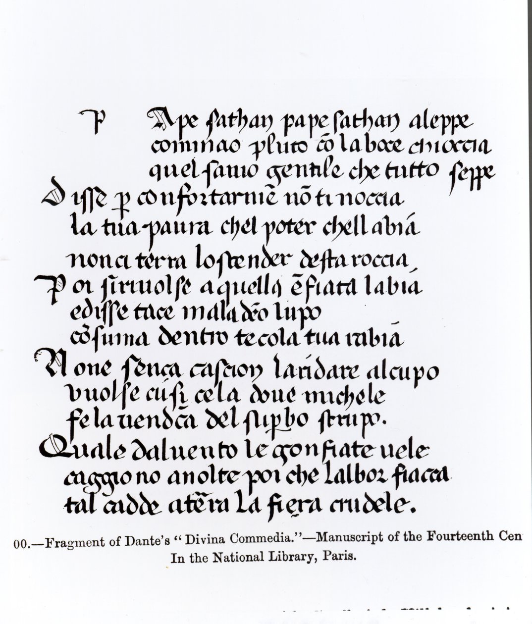 Fragmento de &39;Divina Commedia&39; de Dante (1265-1321), ilustração de &39;Ciência e Literatura na Idade Média e Renascença&39;, escrita e gravada por Paul Lacroix, 1878 de Italian School