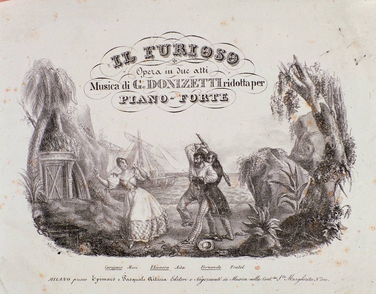 Frontispício da partitura musical de 