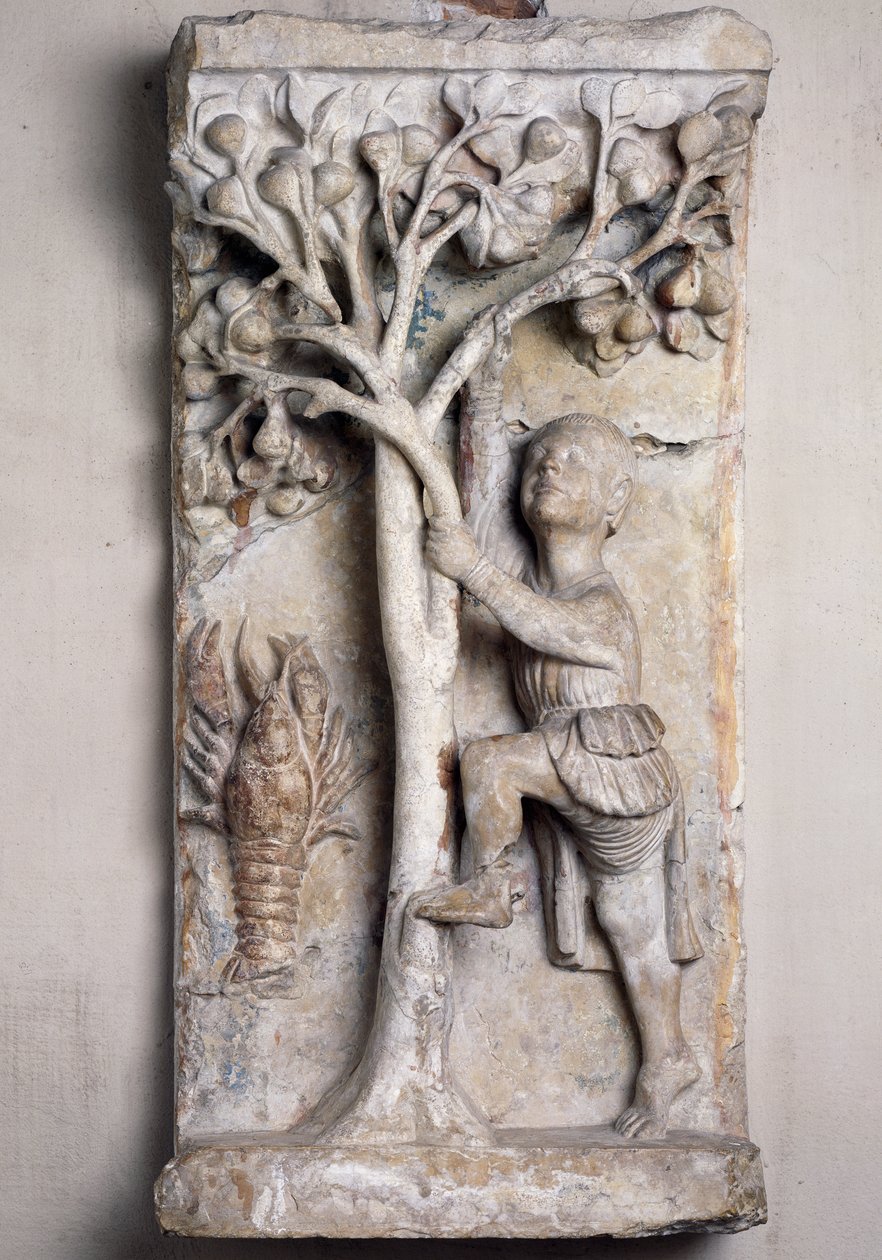 Colheita de frutas, alegoria do mês de junho ou outubro de Italian School