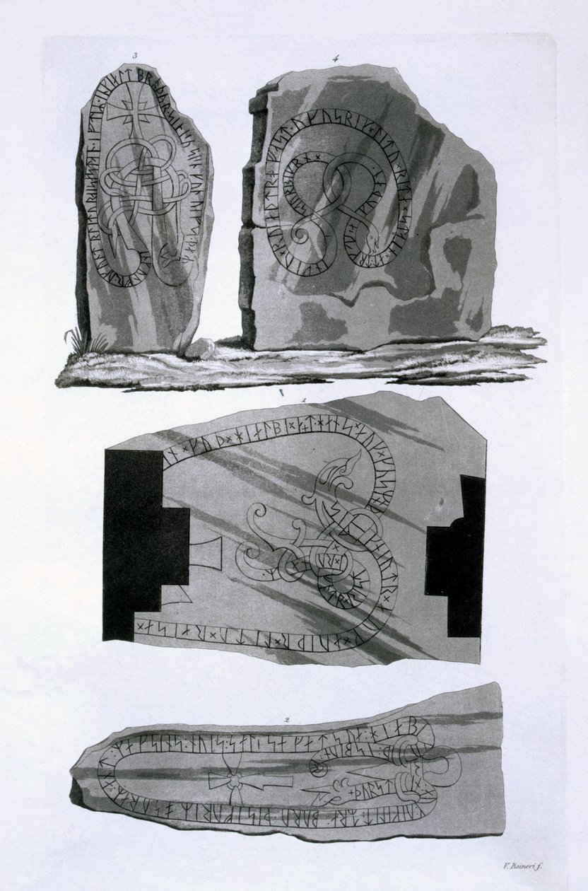 Gnistad Bronzes, c.1820s-30s (gravação a cores) de Italian School