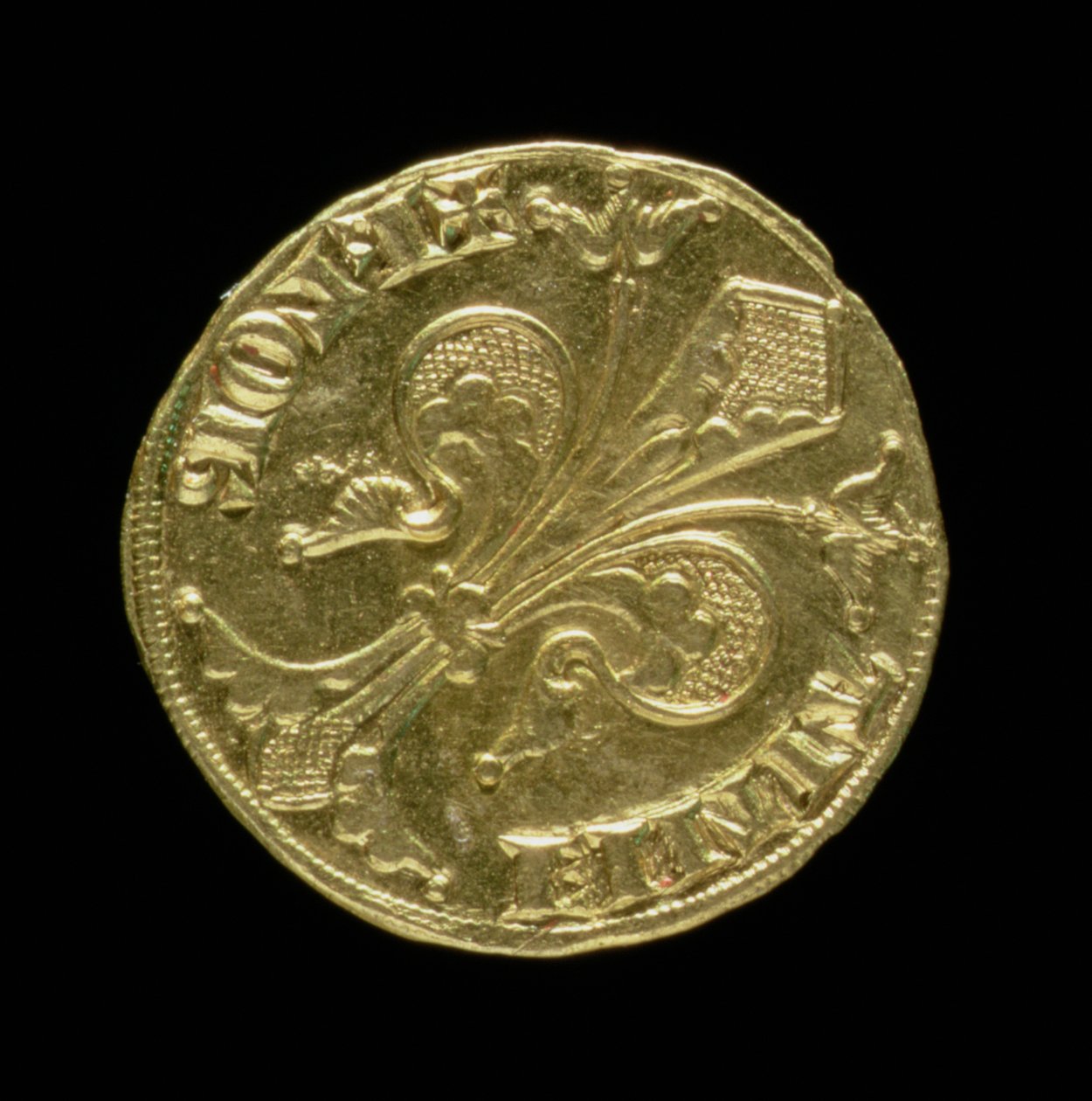 Florin de ouro (anverso) com uma flor de lis, florentino, 1252 (para reverso ver 83494) de Italian School