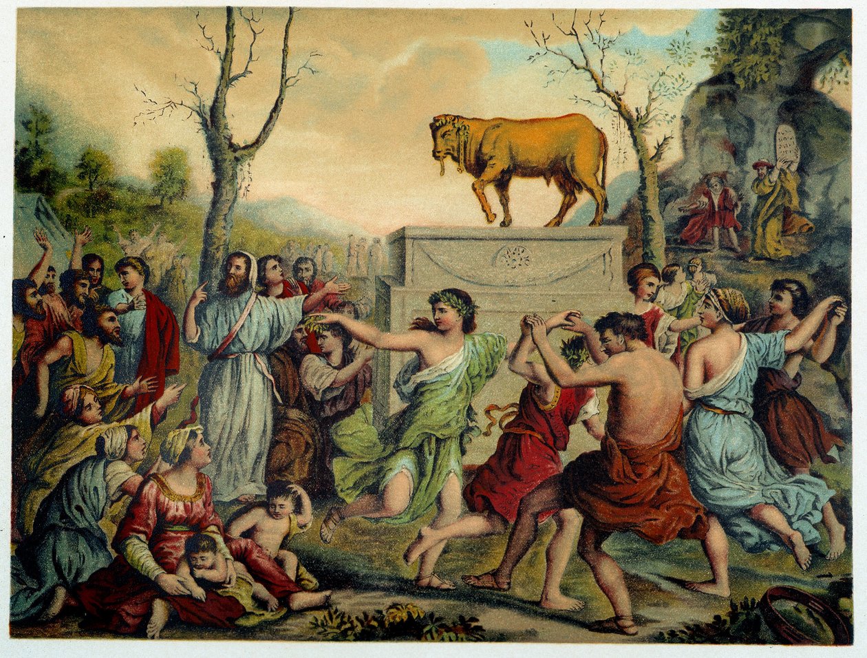 Bezerro de ouro em "Aurea Bibbia classica: storia della rivelazione divina nell