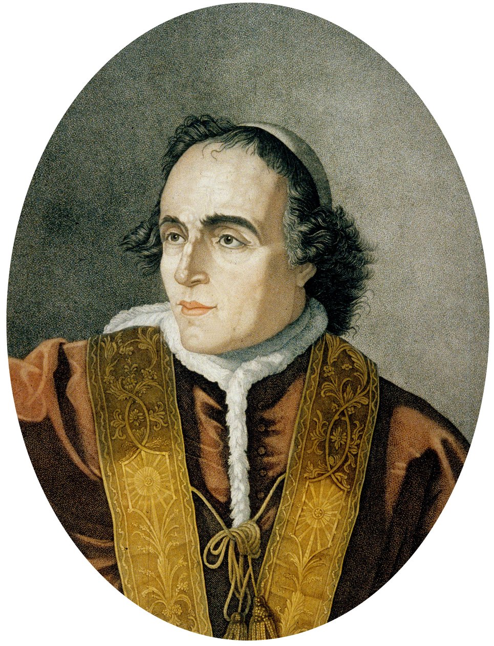 Gregorio Luigi Barnaba Chiaramonti, Papa Pio VII (gravura colorida) de Italian School