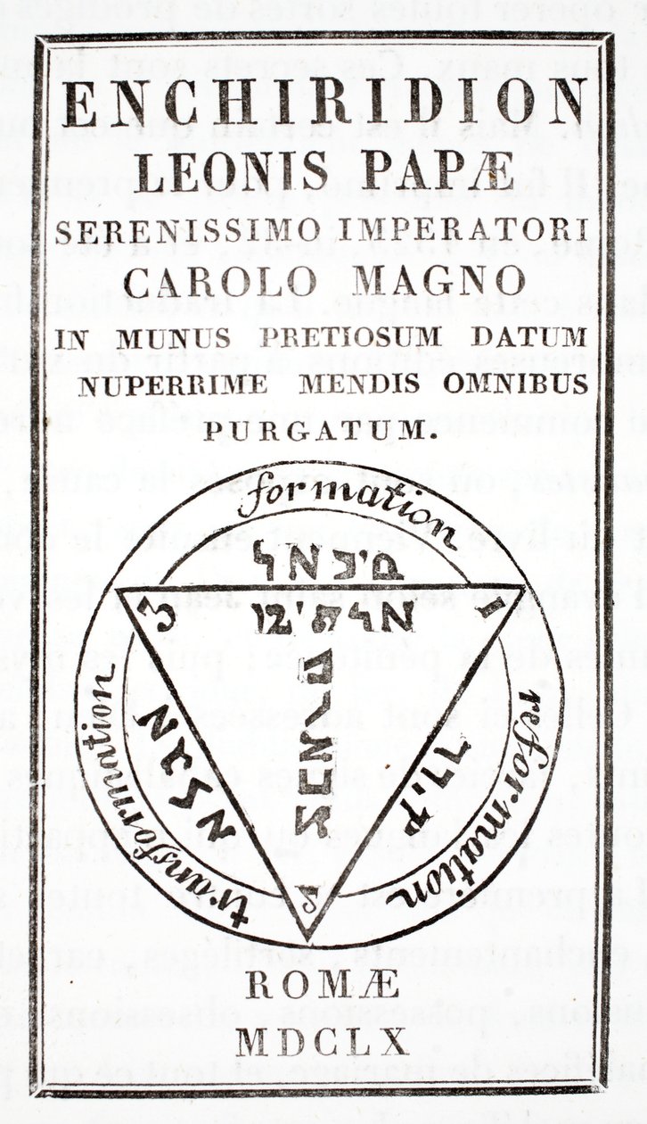 Grimório do Papa Leão III de Italian School