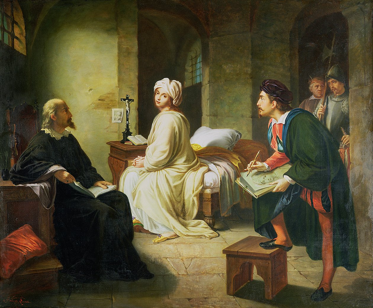 Guido Reni esboçando Beatrice Cenci de Italian School
