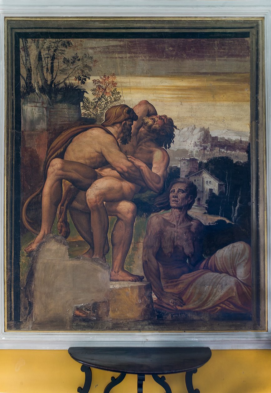 Hercules a matar Antaeus, da Sala Amarela de Italian School