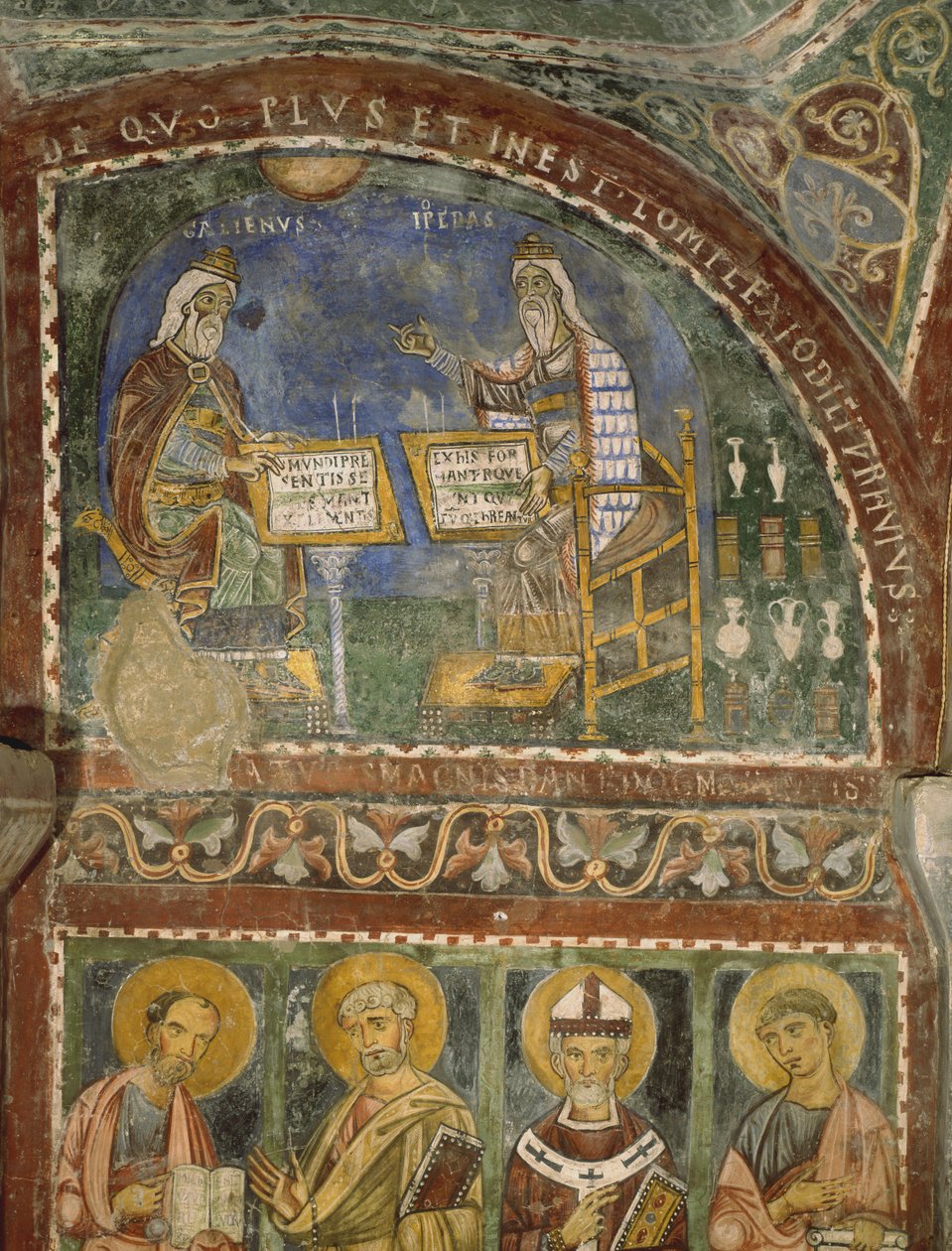 Hipócrates e Galeno, Cripta da Catedral de Anagni de Italian School