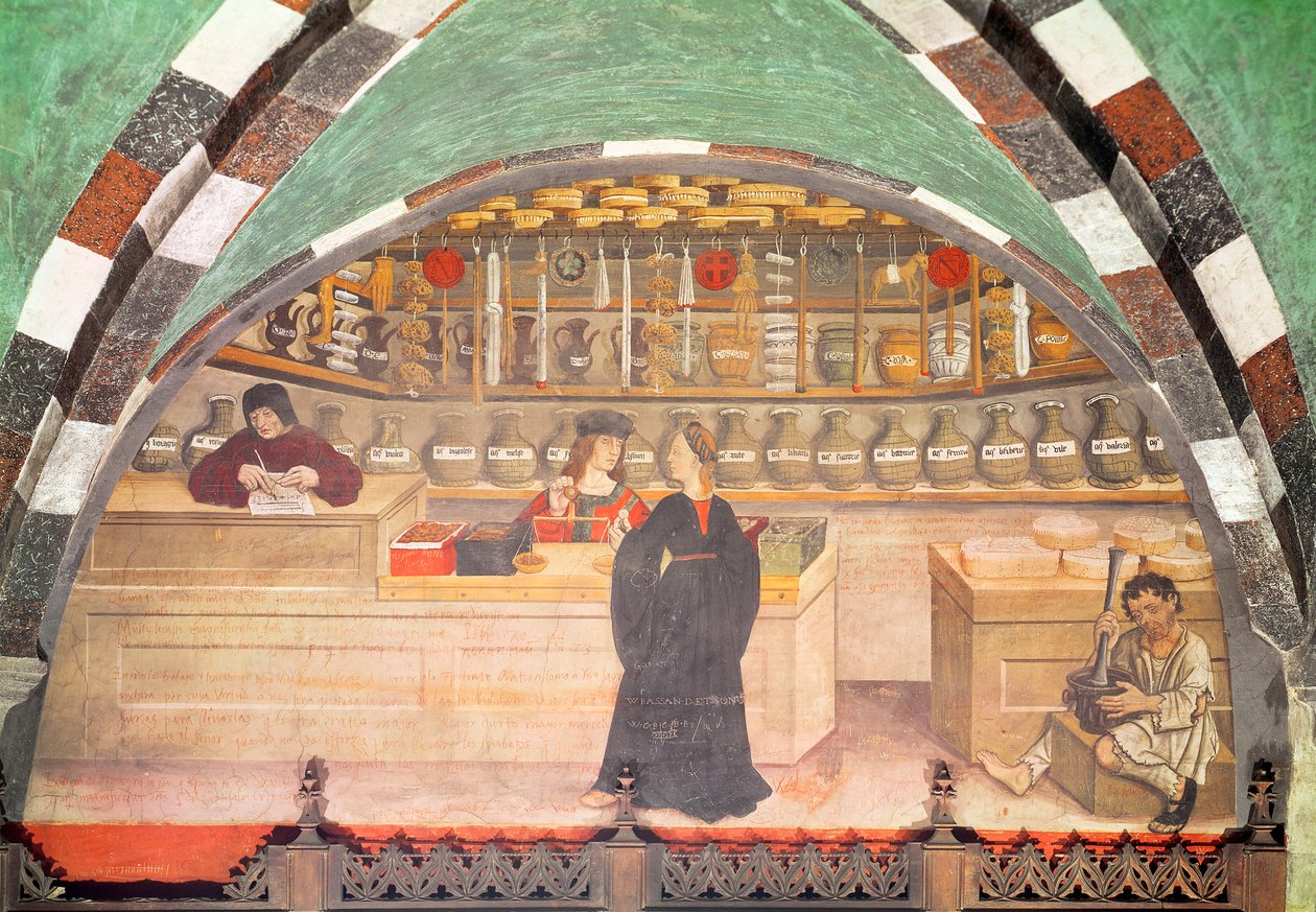 Interior de uma farmácia de Italian School