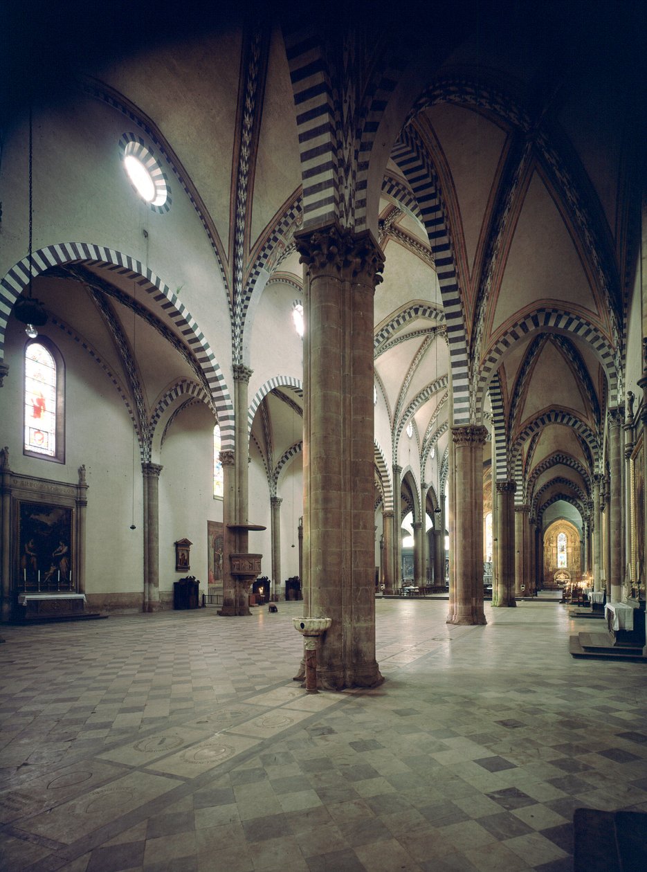 Vista interior da Basílica de Santa Maria Novella de Italian School