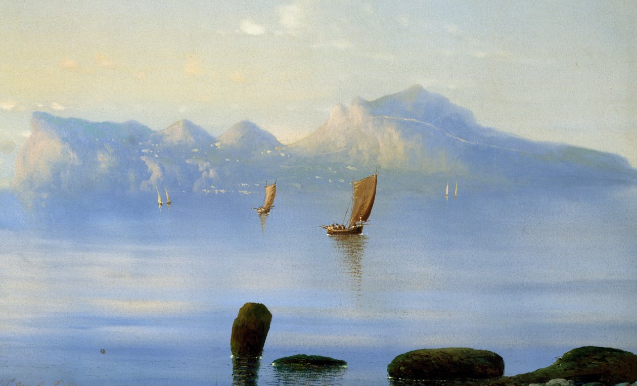 Ilha de Capri, Itália de Italian School