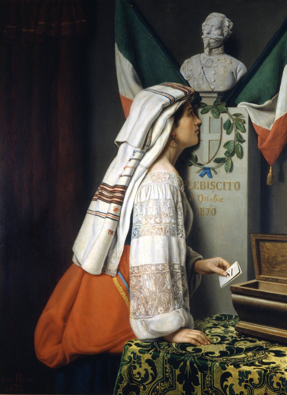 Referendo Italiano de Outubro de 1870 por Luigi Riva de Italian School
