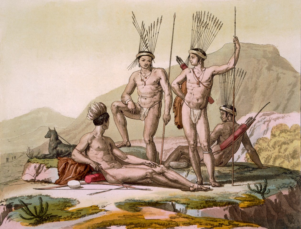 Korah Hotentotes do Cabo, c.1820s30s de Italian School