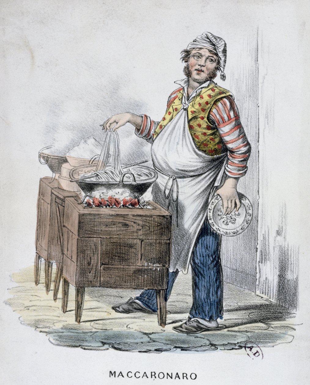Vendedor de macarrão (Maccaronaro) de Italian School