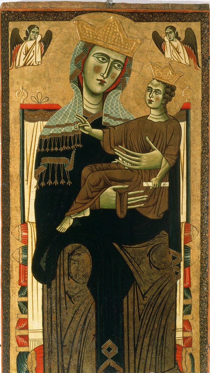 Madonna and Child (tempera no painel) de Italian School