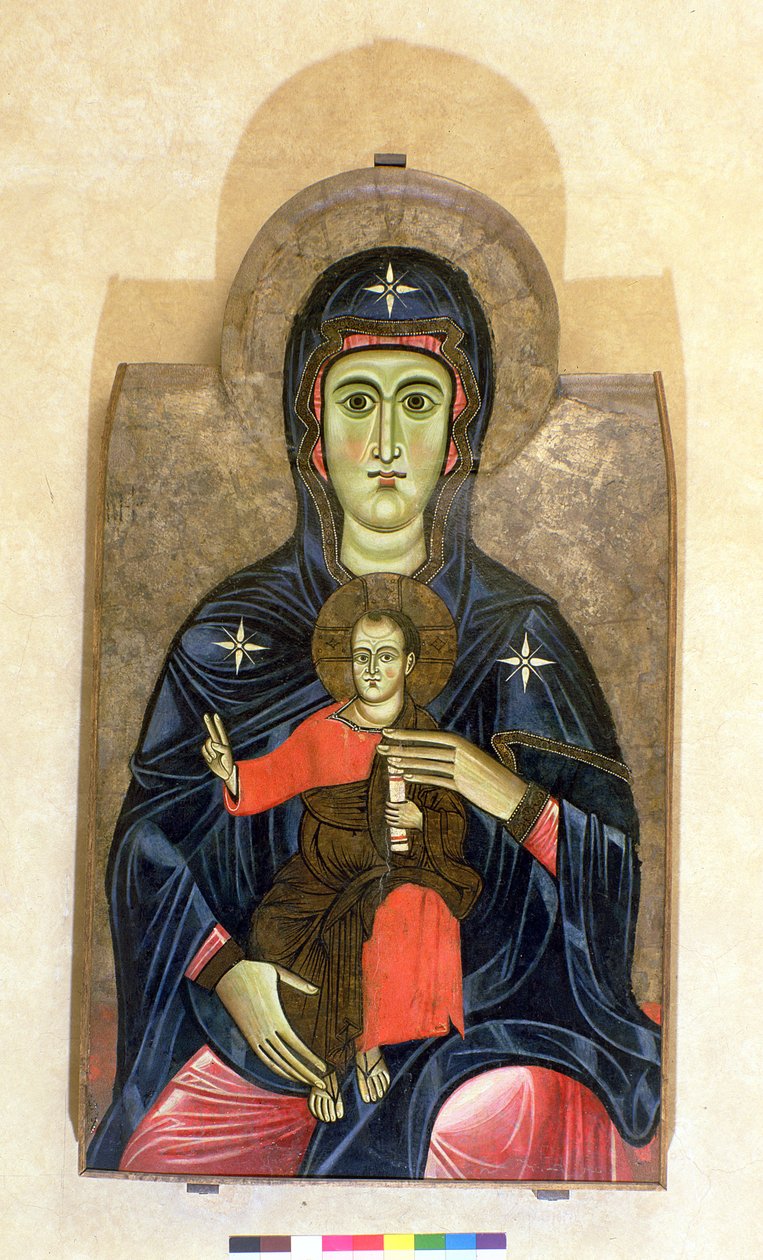 Madonna da Paixão (tempera no painel) de Italian School