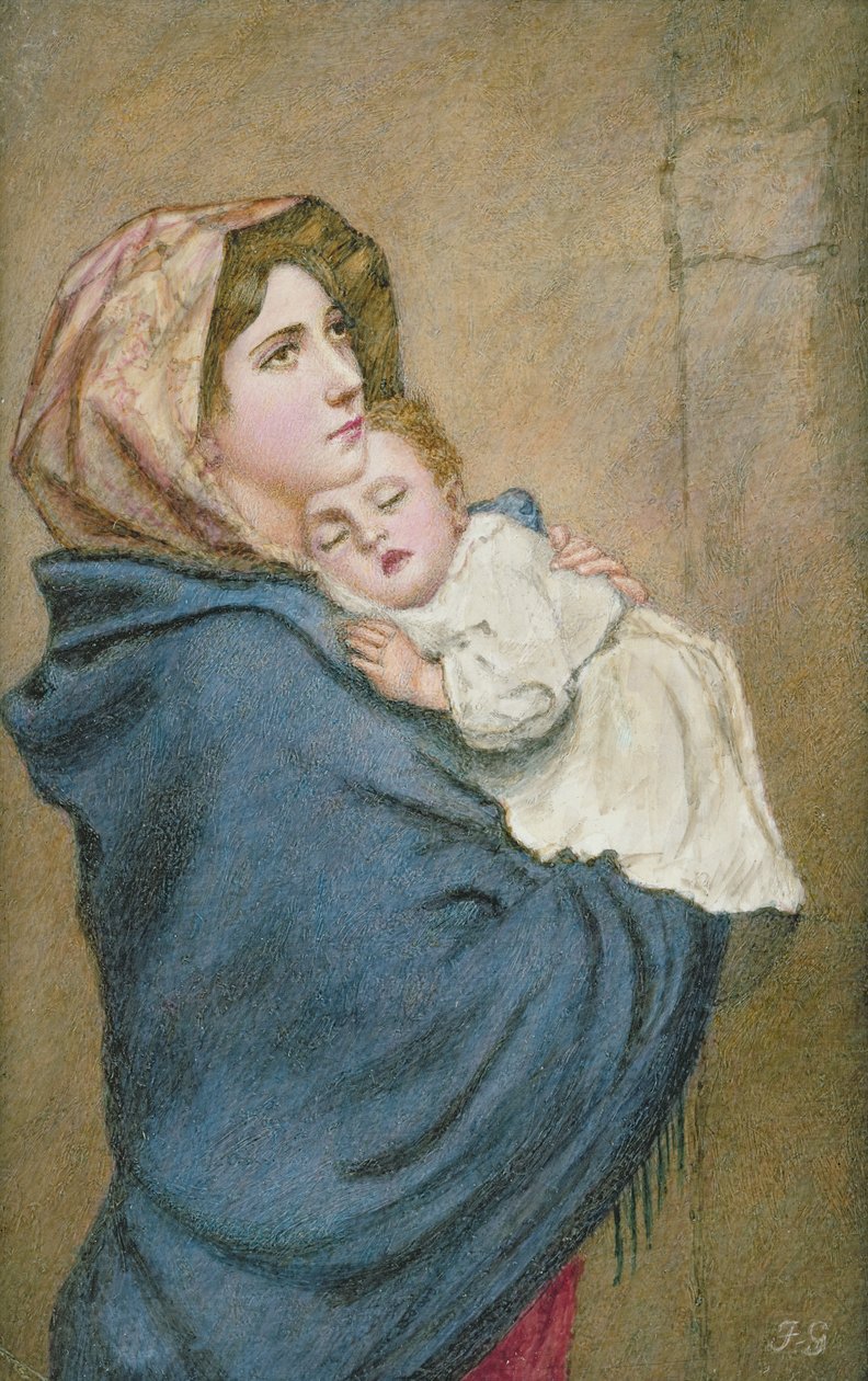 Madonna dos pobres (wc no ivorine) de Italian School