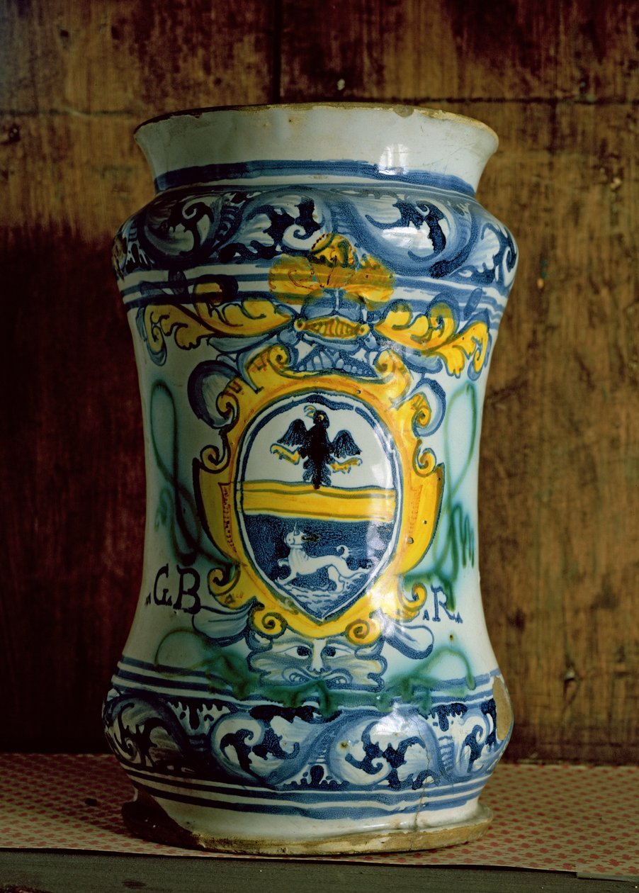 Frasco de boticário de Maiolica (louça de barro) de Italian School