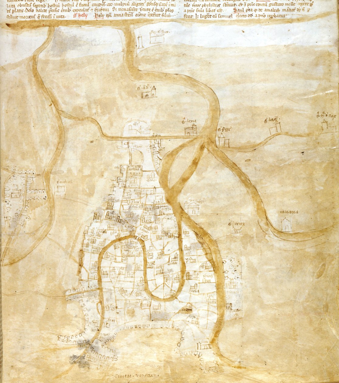 Mapa de Veneza de Italian School