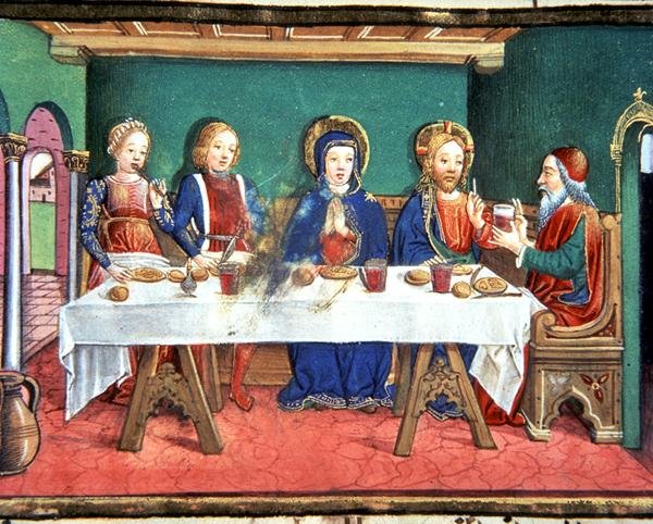 Casamento em Caná (vellum) de Italian School