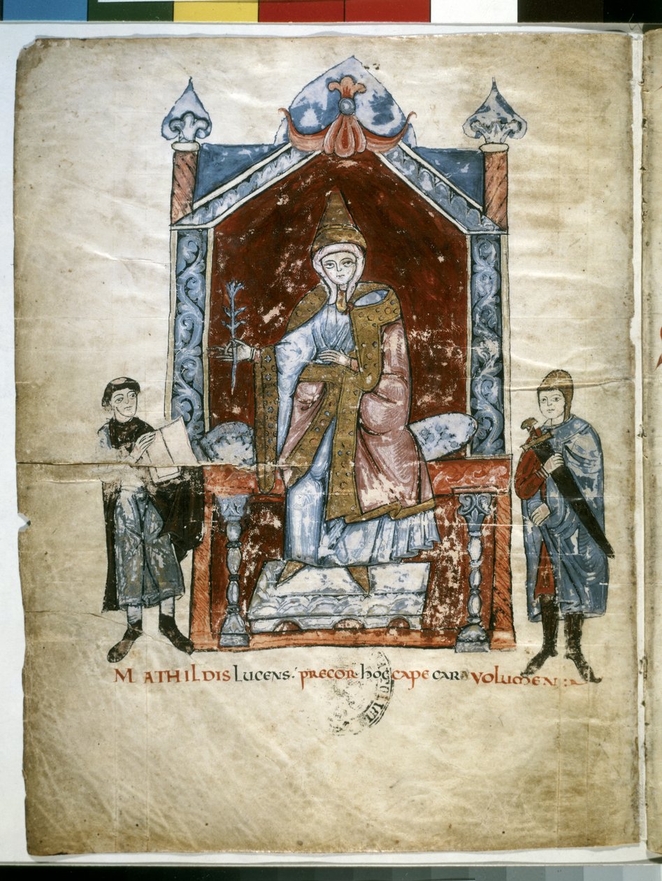 Matilda da Toscânia: entronizada Matilde de Canossa (miniatura) de Italian School
