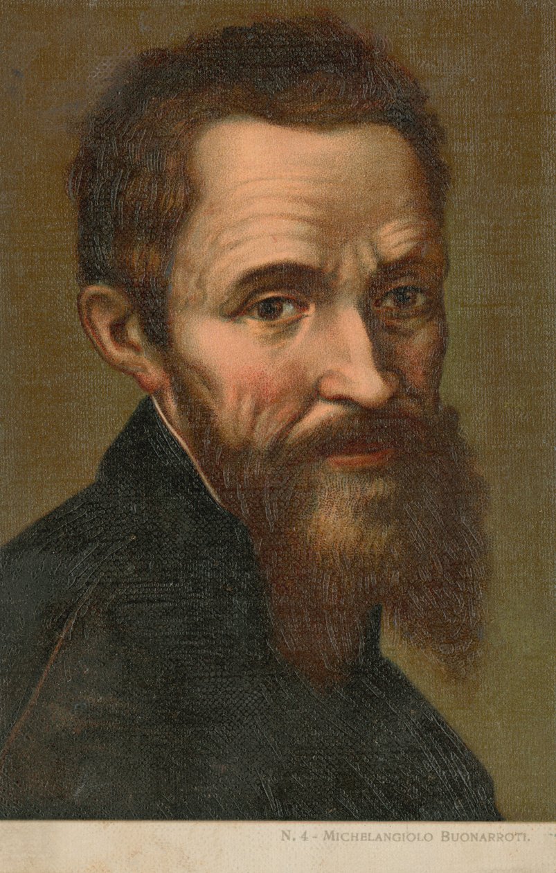Miguel Ângelo, artista italiano (cromolito) de Italian School