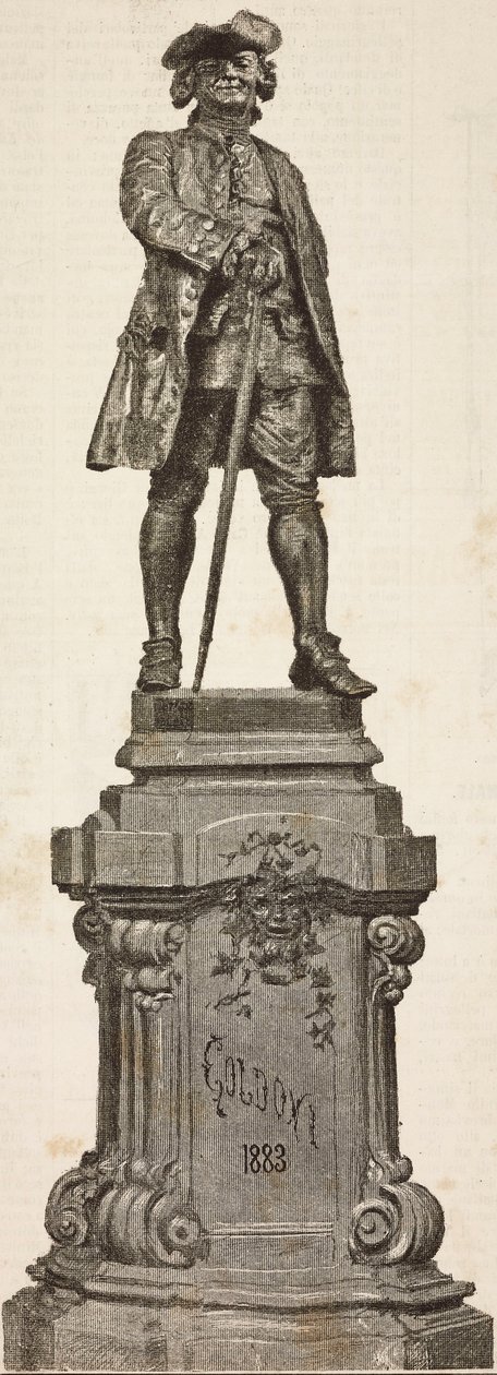 Monumento a Carlo Goldoni (1707-1793) por Antonio dal Zotto, revelado em 20 de dezembro de Italian School