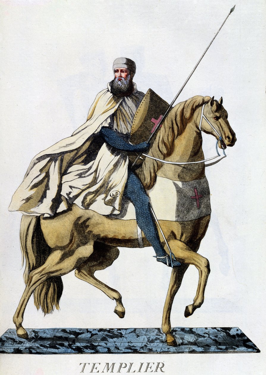Cavaleiro Templário Montado em Batalha, 1783 de Italian School