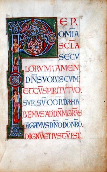 Ms.49. f.4r Historiated 