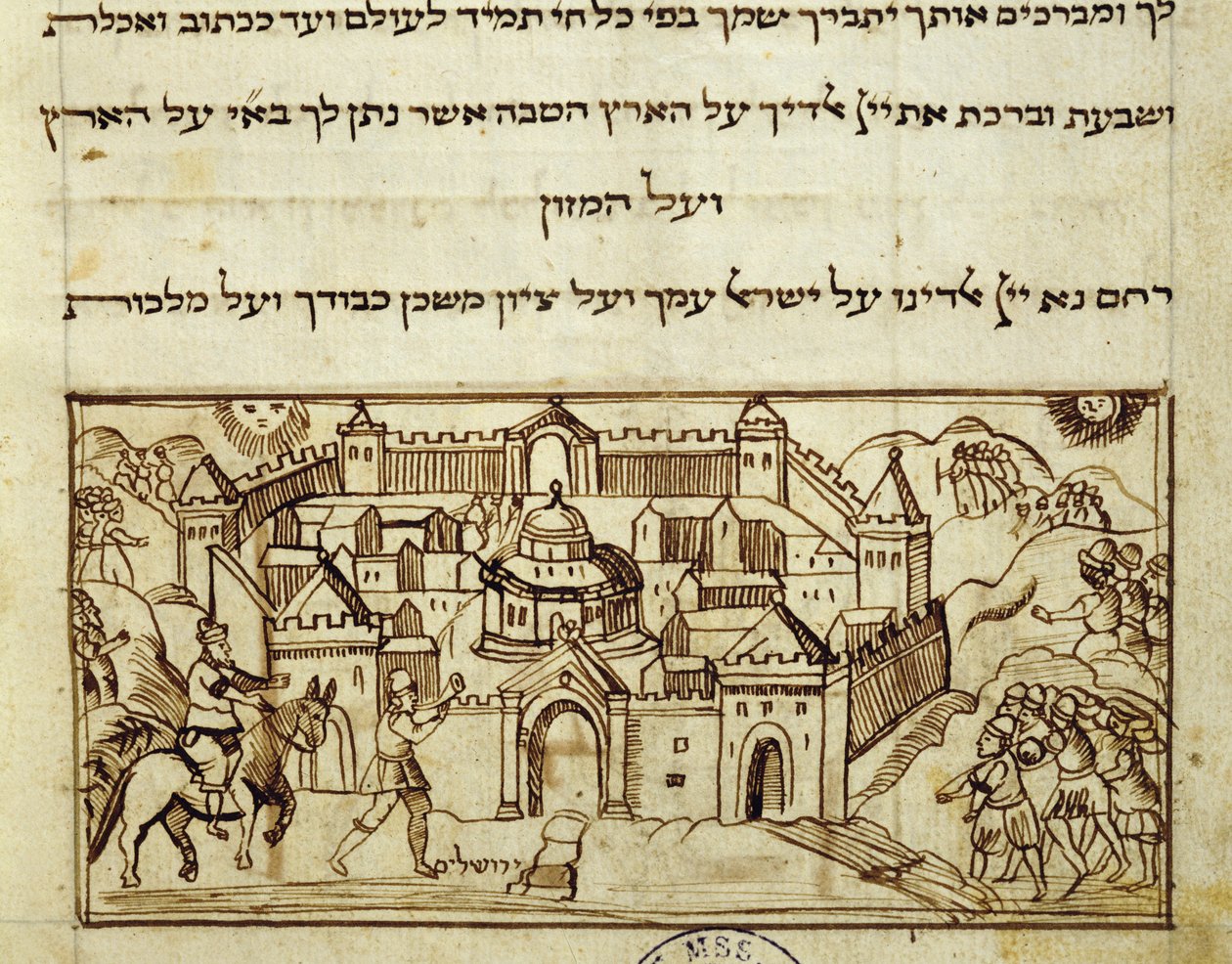 Ms.CA2795 A Cidade Sagrada de Jerusalém, a partir da história do povo judeu de Italian School