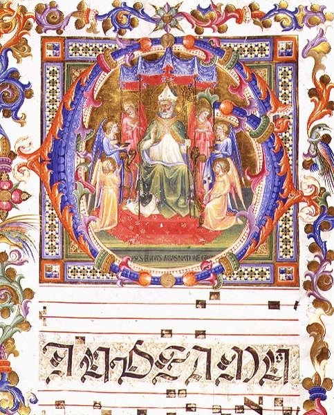 Sra. 557 f.35v Historiated 