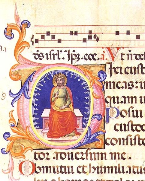 Ms 559 f.38v Historiated 