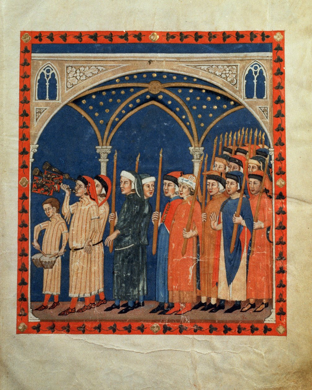 Ms 973 c.20 Uma procissão de Italian School