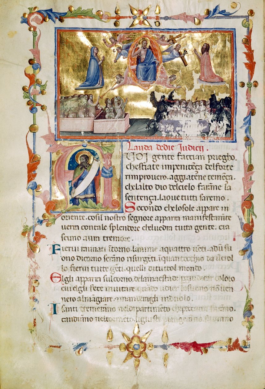 Sra. BR 19, c. 62b, de Laudi Spirituali pela Companhia de St Giles de Italian School