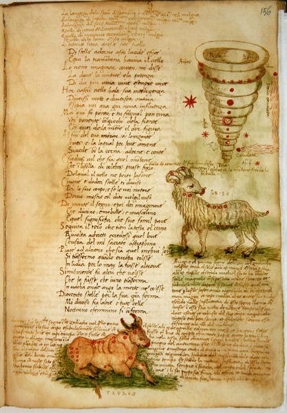 Senhora Ital 483 P.4.7 f.156v Áries e Taurus, do 
