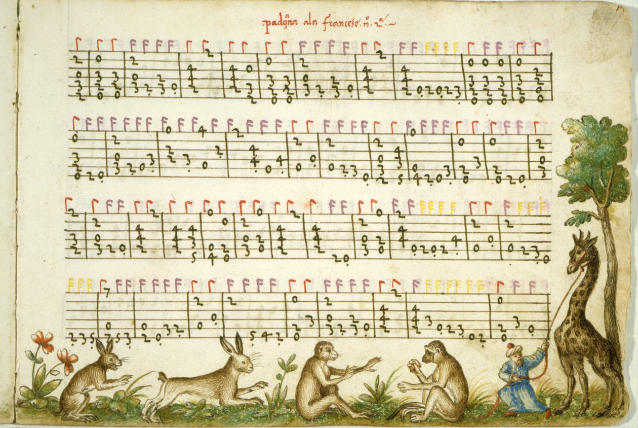 Folha de música de Mesost Compositione Vincenzo Capirola composta por Vincenzo Capirola (1474-1548) de Italian School