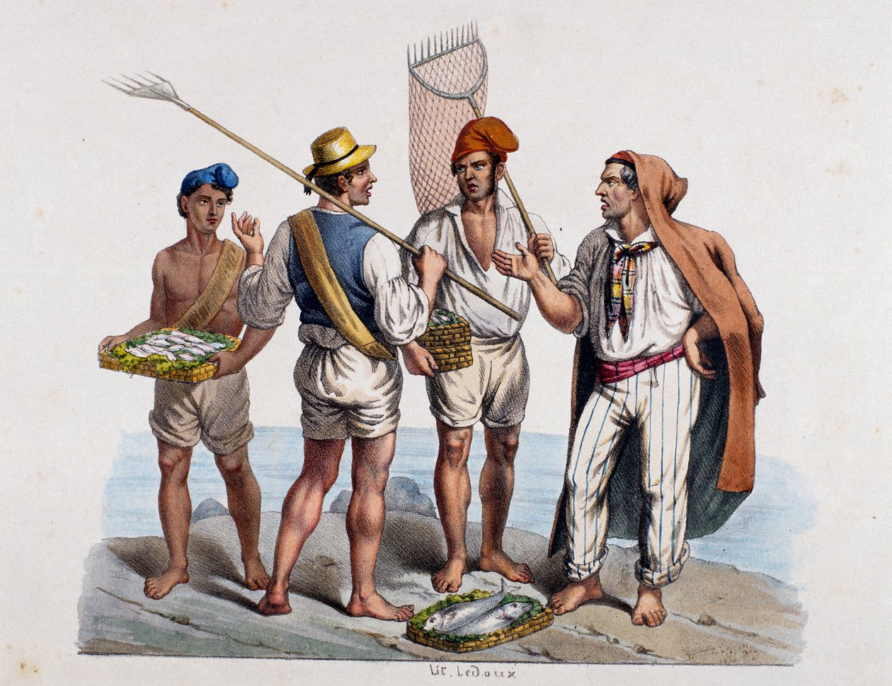 Pescadores napolitanos, Itália de Italian School
