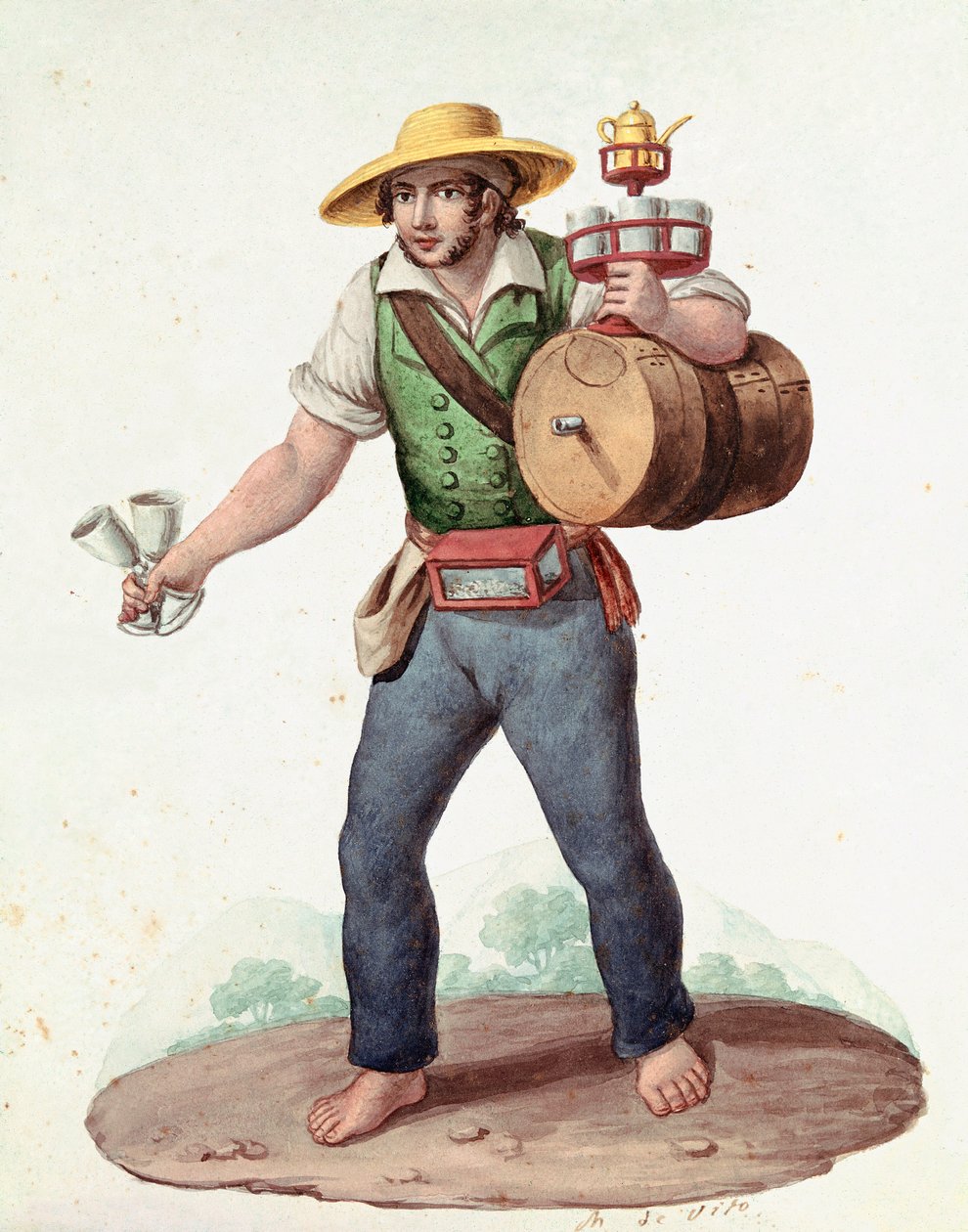 Pequenos metiers napolitanos: le vendant ambulant d