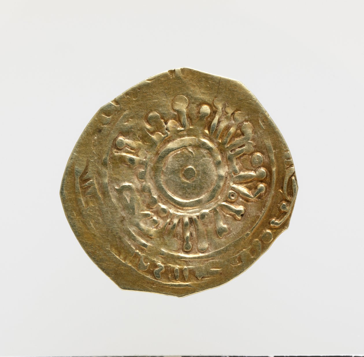 Anverso do Tari de Amalfi com epigrafia pseudo-cufic (ouro) de Italian School