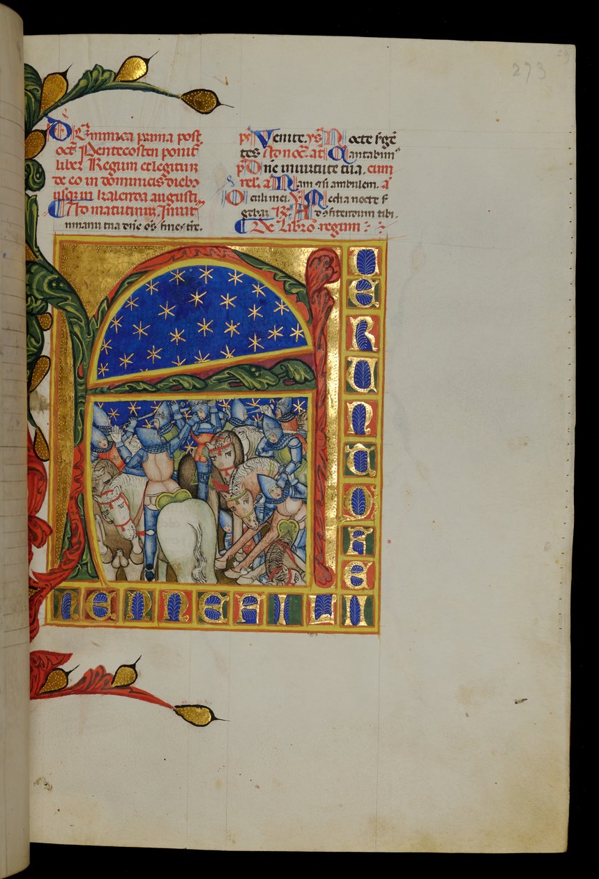 Cena de batalha do Antigo Testamento de Italian School