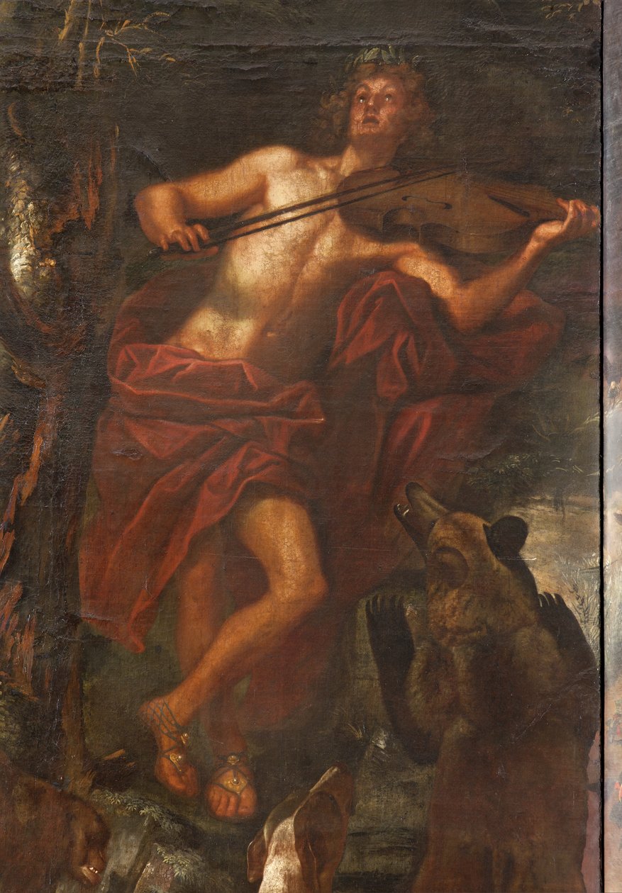 Orpehus encantando os animais com música, Myth of Orpheus de Italian School