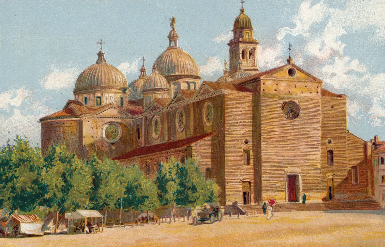 Pádua / Pádua: Basílica de Santa Justina (cromolitografia) de Italian School