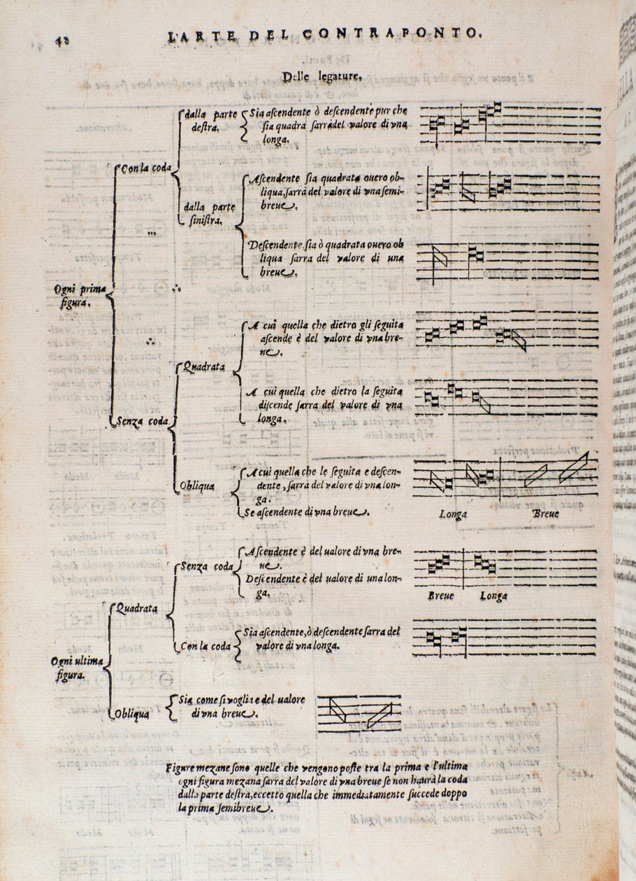 Página retirada de A arte do contraponto por Giovanni Maria Artusi de Italian School
