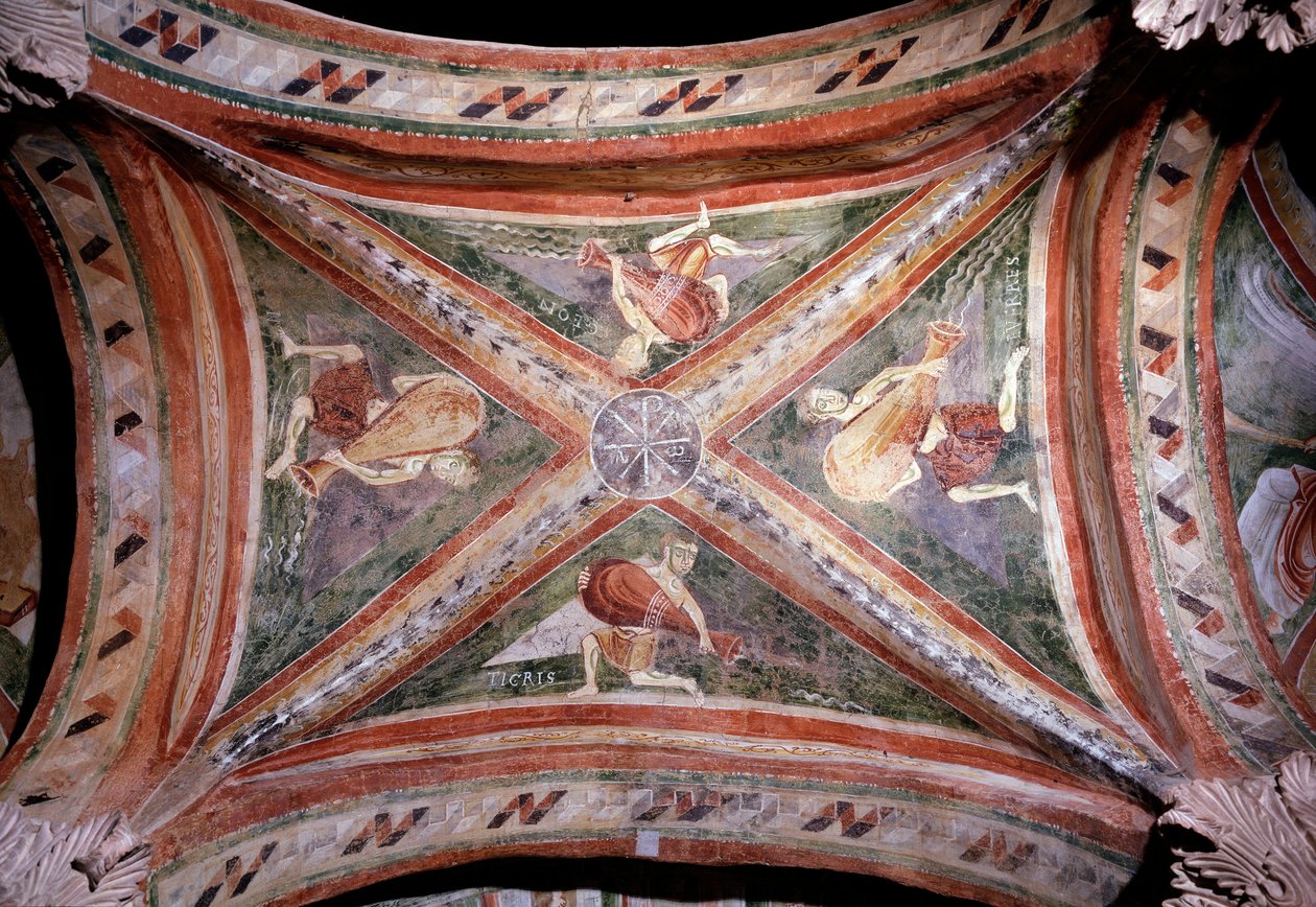 Rios do paraíso - Frescos de Italian School